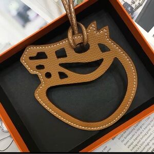 Brown Leather Bag Charm